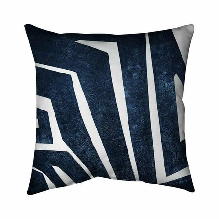 FONDO 20 x 20 in. Blue Labyrinth-Double Sided Print Indoor Pillow FO2793211